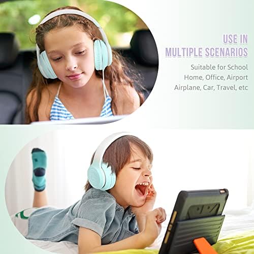 Rockpapa L22 Purple Over-Ear Headphones for Kids & Women – Lightweight, Foldable, and Durable Wired Design with Built-In Microphone for Clear Hands-Free Communication, Perfect for School, Travel, and Daily Use – High-Quality Stereo Sound and Tangle-Free Cord for Seamless Audio Enjoyment