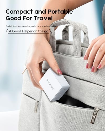 140 W PD3.1 Ga N USB-C Charger with 3 Ports – Ultra-Fast Multi-Device Wall Adapter for Laptops, Tablets & Smartphones – Foldable Design for Ultimate Portability – Compatible with Dell, Lenovo, Mac Book Air, i Pad Pro, Galaxy S22/21, i Phone 15/14/Pro & Pixel – Efficient Charging Solution for On-the-Go Professionals