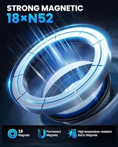 Doakhirmit for MagSafe Car Mount Charger, Qi2.0 15W Magnetic Wireless Car Charger, MagSafe Charger for iPhone 16 Pro Max/16/15/14/13/12, Fast Charging Magnetic Phone Mount Holder, Black – Enhanced Compatibility and Speed