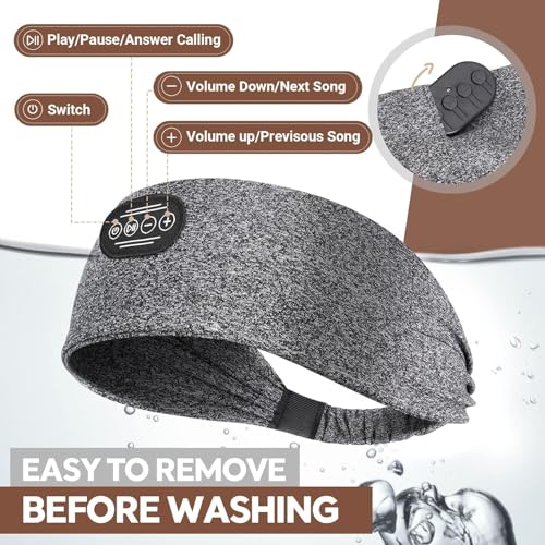 Experience Blissful Sleep with Ever Plus Bluetooth Sleep Headband – Cozy, Wireless Earbuds for Side Sleepers | 10-Hour Battery Life, Adjustable Comfort Fit, and Device Compatibility for Ultimate Relaxation and Sound Therapy