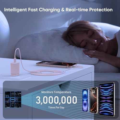 30 W Fast Charger for i Phone 15 Pro Max – 10 FT USB-C Cable & PD 3.0 Power Block | Rapid Charging for i Pad Pro/Air & Samsung S24 – Sleek Black Design for Ultimate Convenience and Durability