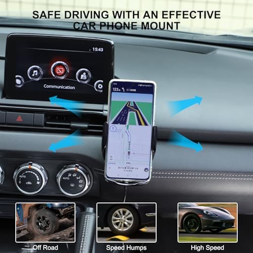Mazda MX-5 ND 2016-2024 Air Vent Phone Holder Mount – Universal Smartphone Car Mount for Hands-Free Navigation and Communication, Quick Install, 360-Degree Adjustable Viewing Angle, Essential Driving Accessory for Enhanced Safety and Convenience