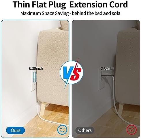 NTONPOWER 8-Outlet Flat Plug Power Strip with 45 W USB-C Fast Charging Port – Compact Multi-Device Extender with 5 ft Cord, Ideal for Home and Travel, Compatible with i Phone, Mac Book Pro, Tablets, and Samsung – Smart Design for Organized Charging Solutions