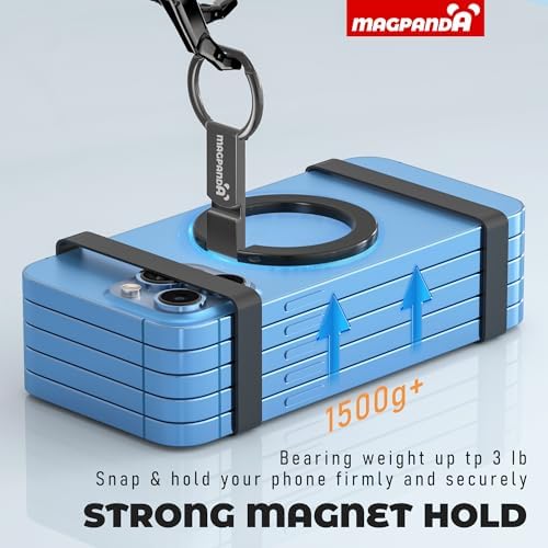 Glamorous Diamond White Magnetic Phone Ring Holder for Mag Safe – Chic Glitter Grip with Versatile Adjustable Kickstand for i Phone 12-16 Pro Max Plus – Ultimate Stability and Effortless Connectivity for Enhanced User Experience