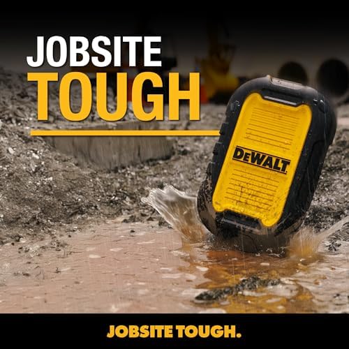 DEWALT Rugged Magnetic Power Bank 5,000 m Ah – Fast Wireless Charger with 18 W Output, Water-Resistant Design, USB-C to USB Adapter Included for i Phone 16/15/14 Compatibility – Ultimate On-the-Go Power Solution for Outdoor Enthusiasts and Tech Users