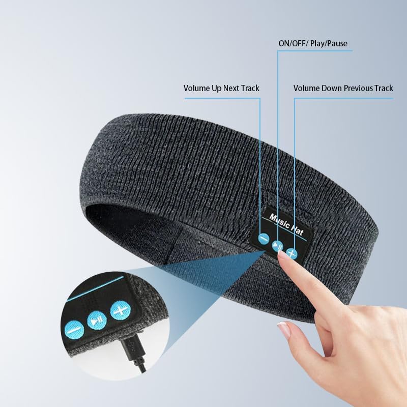 Wireless Bluetooth Sleep Headband Headphones – Ultra-Thin HD Speakers for Comfort and Quality Sleep, Perfect for Meditation, Travel, and Active Lifestyles – Enhance Your Sleep and Focus with Premium Sound