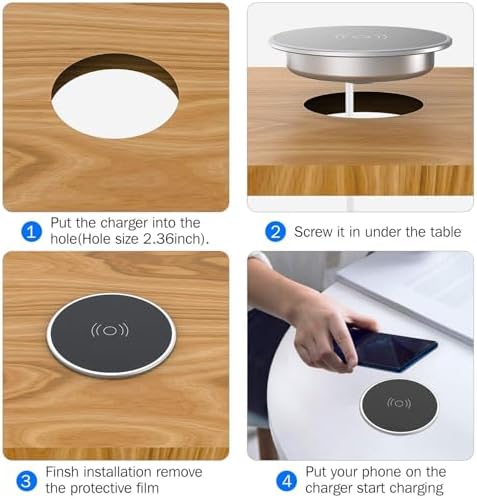 i.VALUX Sleek Wireless Desk Charger – 15 W Qi-Certified Fast Charging Pad for i Phone 15/14/13/12/11 Pro/XR, Air Pods, & Samsung Galaxy – Elegant Cordless Charging Mat for an Organized Workspace, Optimal Speed & Versatile Compatibility