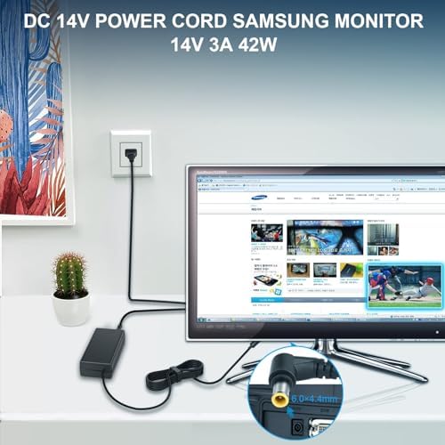 Versatile High-Performance AC Adapter Charger for HP 2011, 2211, 2311 X Series, Insignia TVs, and Ben Q AOC LCD Monitors – Fast Charging Power Supply Solution with Enhanced Compatibility and Safety Features