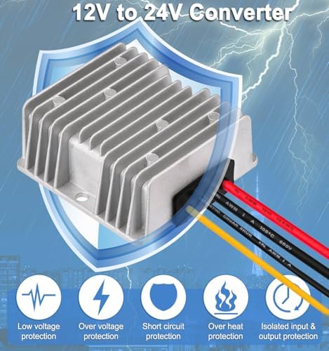 High-Performance 48 V to 12 V DC-DC Step Down Converter by Eagwell – 120 W Power Supply with Built-in Fuse for Maximum Safety – Perfect for Golf Carts, Scooters, RVs, and Marine Use – Reliable Voltage Reduction for Enhanced Device Efficiency and Versatility