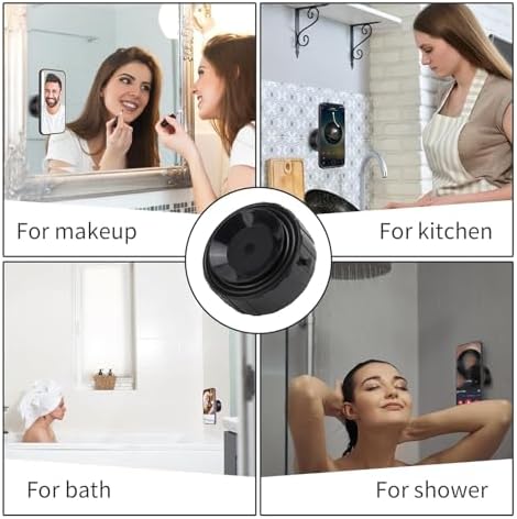 GOWENIC Magnetic Phone Mount – Versatile Vacuum Suction Holder for Car Dashboards, Kitchen, Gym, and Mirrors – Enhanced Magnetic Compatibility for Secure Device Organization – Sleek Black Design for All Environments – Perfect for Hands-Free Navigation and Recipe Following