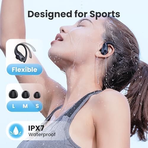 Unleash Your Sound: 90-Hour Playtime Waterproof Bluetooth Earbuds with Over-Ear Hooks for Sports & Active Lifestyles – Seamless Connectivity & Enhanced Comfort for Ultimate Audio Freedom