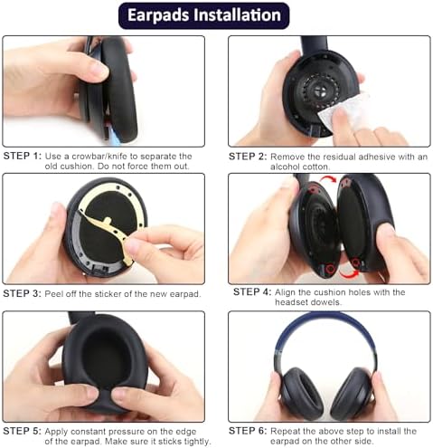 Ultimate Comfort Earpad Upgrade for Beats Studio Pro Wireless Headphones – Luxurious Sandstone Protein Leather with Superior Noise Isolation Foam for Unmatched Audio Clarity and Enhanced Listening Experience