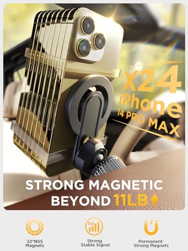 Maximize Your Driving Efficiency with the i Phone Mag Safe Car Vent Mount: Unmatched Stability, 360° Rotation, and Universal Compatibility for Effortless Navigation and Enhanced Safety
