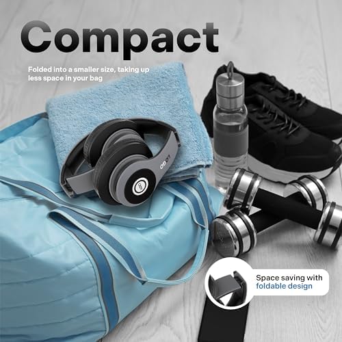 Revolutionize Your Listening Experience with i Joy Wireless Over-Ear Bluetooth Headphones – Foldable Design, Built-in Microphone, FM Radio & Micro SD Slot for Ultimate Versatility in Striking Orange – Exceptional Sound Quality for Music Lovers and Gamers of All Ages