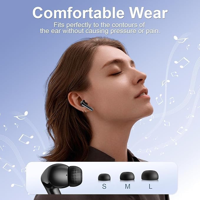 Revolutionary Wireless Bluetooth Earbuds: 40-Hour Playtime, Immersive Deep Bass, IPX7 Waterproof for Ultimate Durability, LED Battery Indicator, Built-In Mic for Seamless Calls – Ideal for Gamers and Music Lovers on i Phone & Android Devices