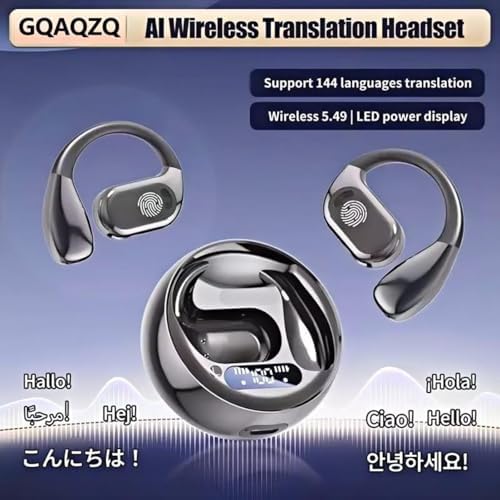 AI-Powered Language Translation Earbuds – Effortless Real-Time Communication in 144 Languages – Noise-Cancelling Wireless Headphones for Global Travelers and Professionals – Seamless Compatibility with i OS & Android Devices – Lightweight, Ergonomic Design for All-Day Comfort – Transform Your Multilingual Interactions Instantly!