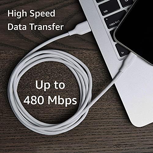 Amazon Basics MFi Certified 2-Pack Lightning Charger Cables – 6 Foot USB-A to Lightning, Optimized for i Phone 14, 13, 12, 11, X, Xs Pro, Pro Max, Plus & i Pad – Durable ABS Design for Fast Charging & Data Syncing, Sleek Black Finish, Essential Backup Solution