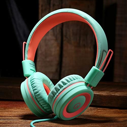 Noot Products K11 Kids Headphones – Ergonomic Foldable Wired On-Ear Audio Solution with 5 ft Tangle-Free Cord and 3.5 mm Jack for i Pads, Kindle, Fire Tablets, and Laptops – Ultimate Comfort and Stylish Design for School, Travel, and Gaming – Safe Listening Experience for Young Audiophiles