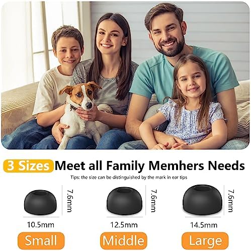 Revolutionize Your Air Pods Pro Listening Experience with Premium Memory Foam & Silicone Replacement Ear Tips – Superior Noise Isolation & Dust Defense, USB-C-Compatible, Tailored Fit in 3 Sizes (Small/Medium/Large) for Ultimate Comfort and Enhanced Sound Quality