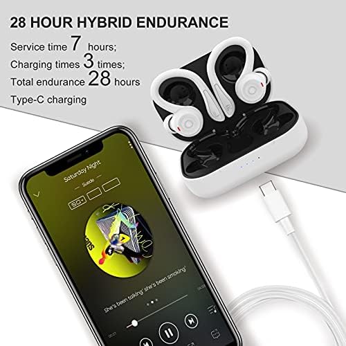 Ultimate Green Wireless Earbuds with Earhooks – Bluetooth 5.1 Noise Cancelling Sports Headphones, Waterproof Design for Secure Fit During Workouts, Compact Earphones for Enhanced Sound Quality and Durability