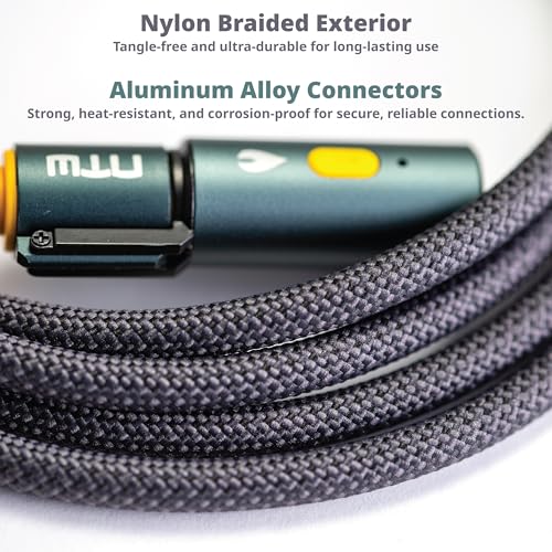 NTW 5 Feet 240W USB-C Charging Cable with LED Flashlight & Igniter, Fast Charging for MacBook, iPhone, Android, Heavy-Duty Nylon Braided, Dual USB-C Connectors, Glow-in-the-Dark, 480Mbps Data Transfer – Enhanced Compatibility and Speed