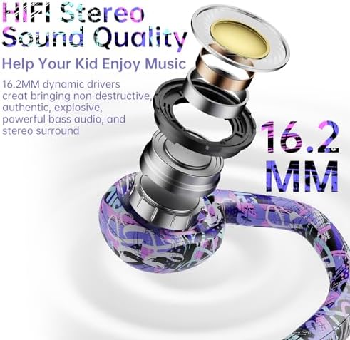 Revolutionary Bluetooth 5.2 Kids Headphones – Safe 85 d B Volume Limiting with Open Ear Design, IPX5 Waterproof for All Adventures, 20 Hours Playtime, Superior Stereo Sound with Built-in Mic – Perfect for School & Playtime in Chic Pink