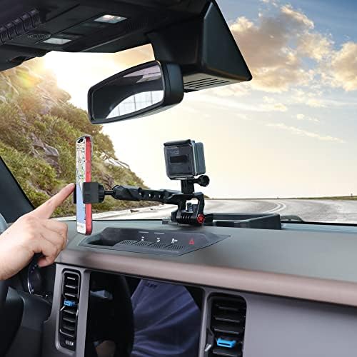 BESTAOO Premium Adjustable Dash Phone Mount for 2021-2025 Ford Bronco – Essential Driver-Side Cell Phone Holder for Effortless Navigation & Communication – Superior Stability with Universal Smartphone Compatibility