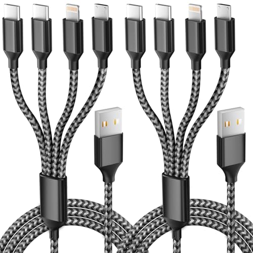 Revolutionize Your Charging Experience with the 4-in-1 USB-C Charging Cable – 240 W Fast Charge Multi-Device Connector for i Phone 16/15/14/13, Samsung Galaxy, Tablets & More (5 FT) – Enhanced E-Mark Chip Technology for Optimal Performance and Universal Compatibility