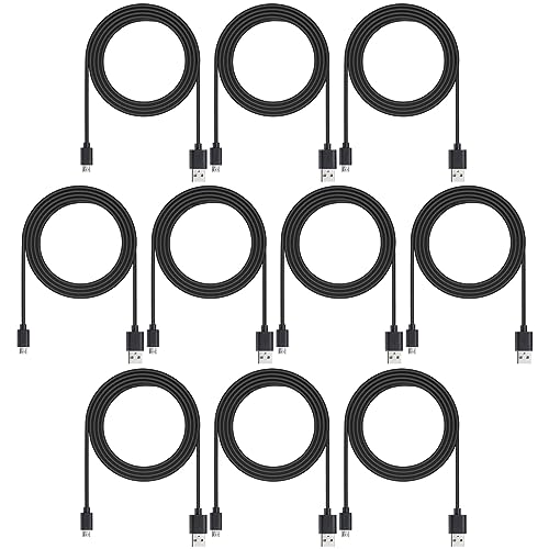 10-Pack 6 ft Micro USB Cables – Premium Bulk Set for Fast Charging & Enhanced Device Compatibility – Ideal for Android Users & Home/Office Use