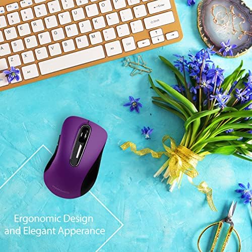 Upgrade Your Workflow with the Memzuoix 2.4 G Wireless Mouse – Ergonomic and Portable 1400 DPI USB Mouse for Laptop, PC & Desktop | 5 Customizable Buttons for Ultimate Control | Ideal for Professionals and Casual Users Alike