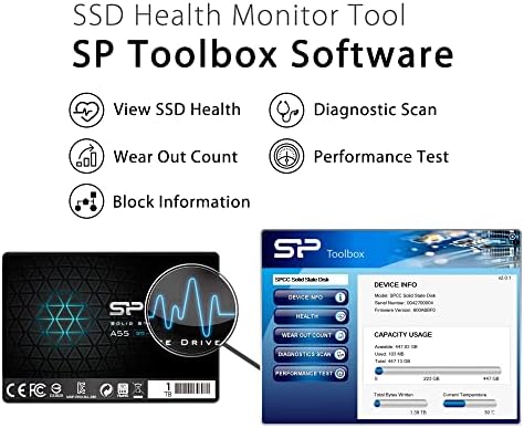 Transform Your Device with Silicon Power 1 TB SATA III SSD – High-Speed 3 D NAND Storage, SLC Cache Performance Boost, Compact 2.5″ Design for Seamless Upgrades and Enhanced Productivity