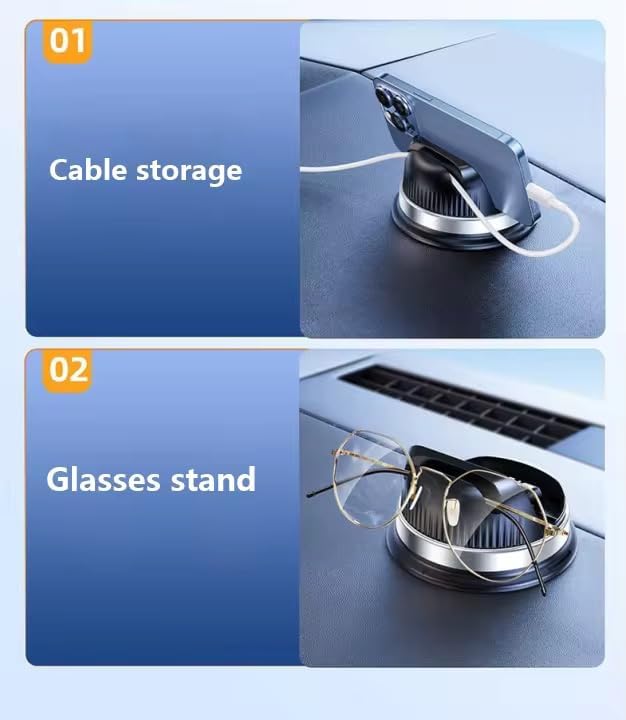 Universal Car Dashboard Phone Holder: Non-Slip Silicone Mount with 360° Rotation & 30° Adjustable Design for All Smartphones Including i Phone 16 Pro Max, Android & Pixel – Enhance Your Driving Safety and Navigation Experience