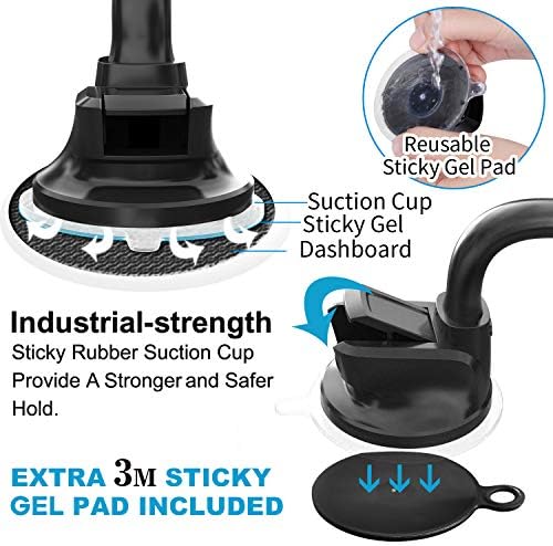 Ultimate APPS2 Magnetic Car Phone Holder Mount – Six Strong Magnets for Secure Grip, Versatile Suction Cup for Windshield & Dashboard, Universal Fit for Smartphones & Mini Tablets, 360-Degree Swivel Design for Hands-Free Convenience, Durable & Easy to Install for Enhanced Driving Safety