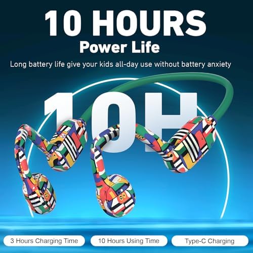 Revolutionary Bluetooth 5.2 Kids Headphones – Safe 85 d B Volume Limiting with Open Ear Design, IPX5 Waterproof for All Adventures, 20 Hours Playtime, Superior Stereo Sound with Built-in Mic – Perfect for School & Playtime in Chic Pink