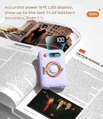 Ultra-Compact 10000 m Ah Fast Charging Power Bank with Built-in Cables and LED Display – Cute, Lightweight Design for i Phone, Samsung, and Tablets – Perfect Travel Companion for Effortless Power On-the-Go
