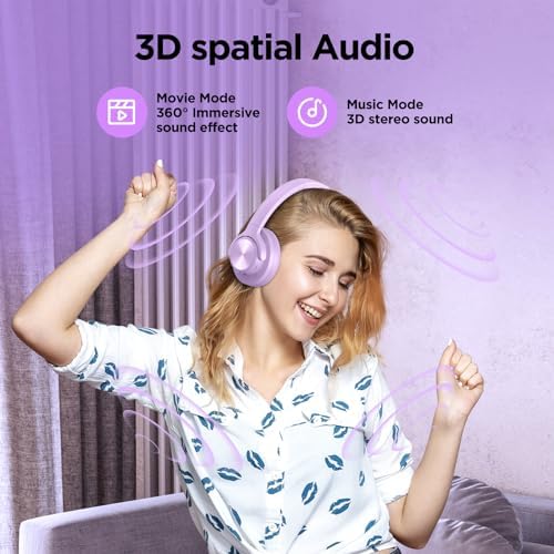 Elevate Your Sound Experience with FIO MOTUS Bluetooth Over-Ear Headphones – Unmatched 130-Hour Battery Life, Advanced Noise Cancellation, Custom EQ for Personalized Deep Bass, and High-Resolution Audio Quality – Perfect for Travelers and Home Office Users Seeking Comfort and Effortless Wireless Connectivity