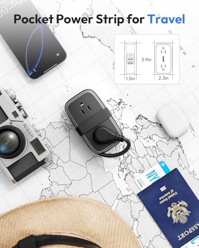 NTONPOWER GAN Ultra 65 W USB Fast Charging Station – Versatile 7-in-1 Travel Power Strip with 3 AC Outlets & 4 USB Ports (2 USB-C) – Compact 4 ft Extension Cord for Seamless Connectivity – Ideal Cruise Essential for Mac Book & i Phone – Rapid Charging & Surge Protection Included