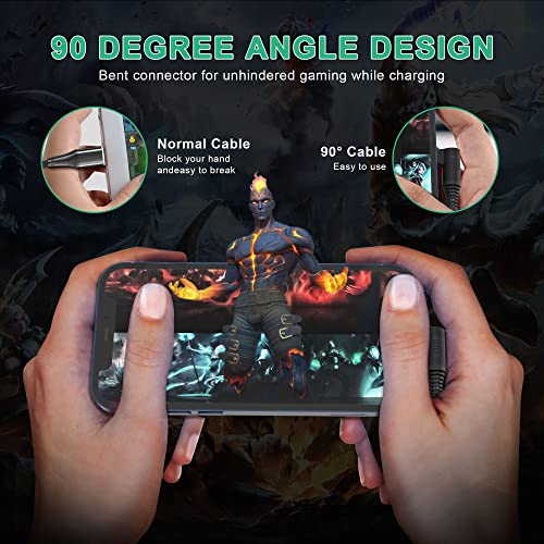 Elevate Your Charging Experience with the 20 ft Apple MFi Certified Right Angle i Phone Charger Cable – Durable Nylon Braided Design for Enhanced Flexibility, Fast Charging Compatible with i Phone 13, 12, 11, and X – Perfect for Gaming and Streaming without the Hassle of Tangled Cords