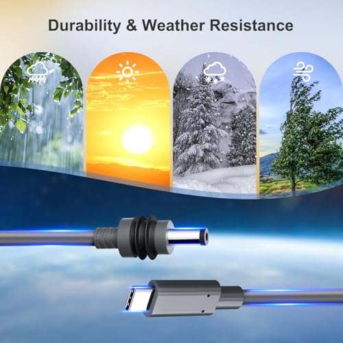 Starlink Mini USB C to DC Power Cable – 16 FT Waterproof Charging Cord for Enhanced Starlink Performance | Compatible with 100 W+ Power Banks & PD Chargers | Premium Speed & Durability for Outdoor Use | Essential Accessory for Seamless Connectivity
