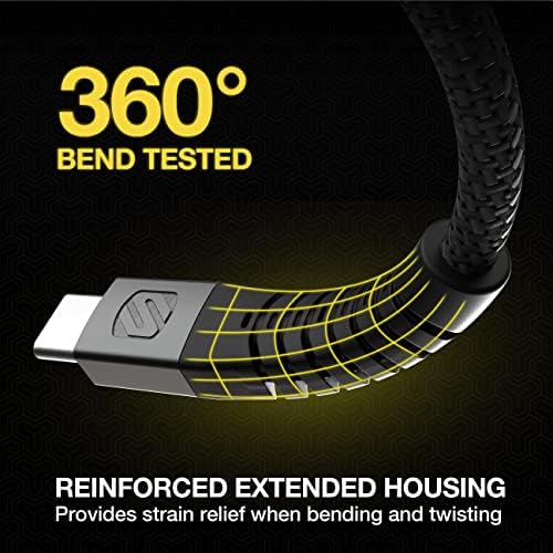 Scosche HDCAB4-SP Heavy-Duty 4-ft USB to Type-C Charging & Sync Cable – Fast, Durable, and Tangle-Free for Seamless Device Compatibility and Optimal Performance
