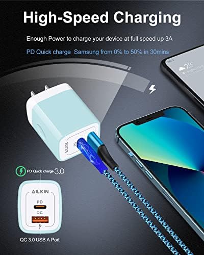 20 W Dual-Port USB-C Wall Charger – Fast Charging Power Adapter for i Phone, Samsung Galaxy, Google Pixel, and More – Compact & Reliable Power Delivery for Simultaneous Device Charging – Essential Tech Accessory for Home & Travel