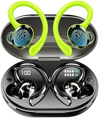 Premium Bluetooth 5.3 Wireless Earbuds with Superior Hi-Fi Stereo Audio | 48-Hour Playtime | IP7 Waterproof for All-Weather Use | Ergonomic Sport Earhooks for Active Lifestyles | ENC Mic for Crystal-Clear Conversations | Ideal for Music Lovers and Fitness Aficionados