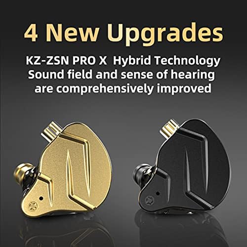KZ ZSN Pro X Dual Driver Earphones – High-Fidelity Wired Gaming and Sports Earbuds with Noise-Canceling Features for Phones, Computers, and Tablets – Ergonomic Design for Ultimate Comfort and Enhanced Audio Experience