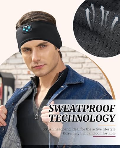 Navly Ultra-Comfort Bluetooth Sleep Headband – Innovative Wireless Headphones with Ultra-Thin Speakers for Effortless Relaxation, Yoga, and Fitness – Ideal Gift for Men & Women Seeking Versatile Comfort and Quality Sound Experience