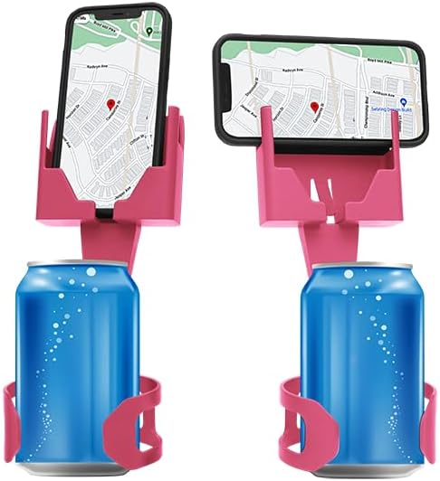 Universal Cup Holder Phone Mount for Cars & Trucks – Hands-Free Convenience, Fits All Phone Sizes & Cases, Made in USA, 2-Pack Black – Ideal for Navigation and Charging Access