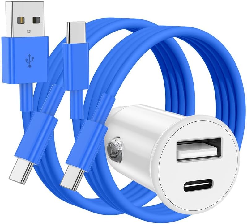 High-Power USB C Car Charger for i Phone 16 & 15 Series – 40 W Dual Port Fast Charging Adapter with 3 FT USB-C to C & A to C Cables – Versatile Compatibility for i Pad, Samsung, and More – Compact Design for On-the-Go Convenience and Enhanced Safety Features