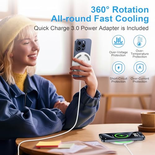 15 W Fast Wireless Charging Pad for Google Pixel, Moto Razr+, and Samsung Galaxy – Sleek, Universal Compatibility, and Smart Charging Indicators for Effortless Power-Up at Home or Office