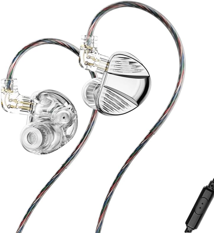 TRN V10 PRO Wired Earphones – Premium Hi-Fi Audio with Dual Dynamic Drivers & Balanced Armatures, Ergonomic Fit, Detachable 2-Pin Cable, Type-C Connectivity, Built-in Microphone – Ideal for Audiophiles and Everyday Listening