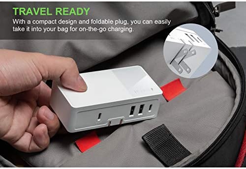 Nekmit 90 W USB C Fast Charger with 4 Ports – Power Delivery 3.0 & PPS Technology for Mac Book, Dell XPS, i Phone 14/13/12, Galaxy S22/S21/S20, i Pad Pro & Pixel – Ultimate Multi-Device Charging Solution for Professionals & Tech Enthusiasts