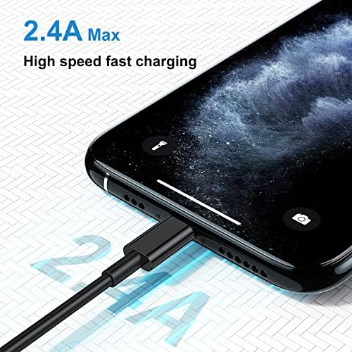Upgrade Your Charging Game with 3-Pack 10 Ft MFi Certified i Phone Charger Cables – High-Speed USB to Lightning Power Cords for i Phone 14, 13, 12, 11 Pro Max, Mini & More – Durable, Flexible & Stylish Blue Design for Ultimate Convenience and Longevity
